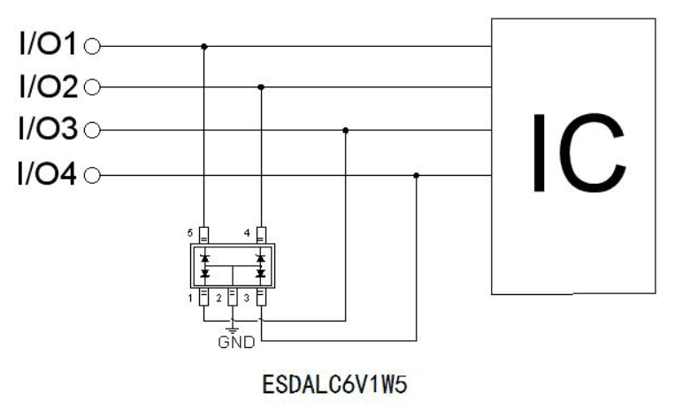Миниатюра: Схема ESDALC6V1W5 (Elecsuper) 2