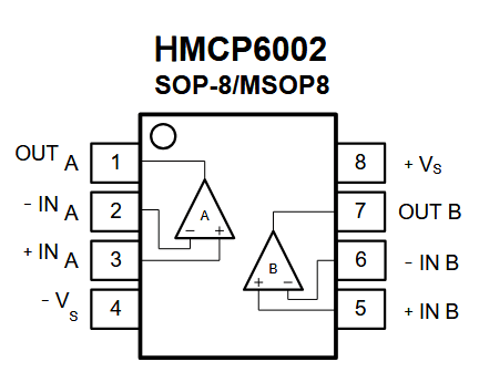 Миниатюра: Схема HMCP6002T-I/SN