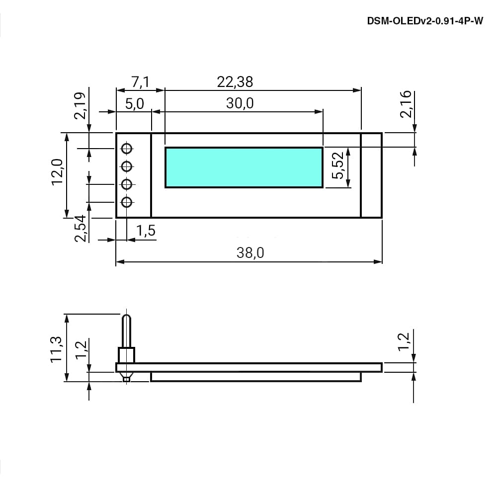 Миниатюра: Схема DSM-OLEDv2-0.91-4P-W