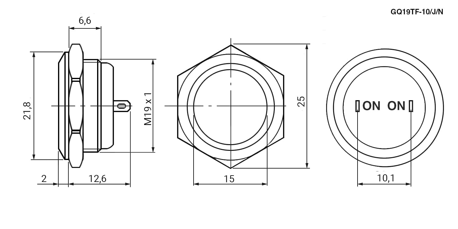 Миниатюра: Схема GQ19TF-10/J/N off-(on)