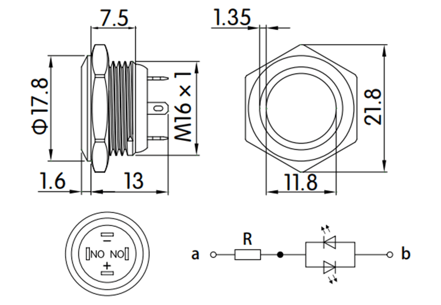 Миниатюра: Схема GQ16TF-10E/B/N off-(on)