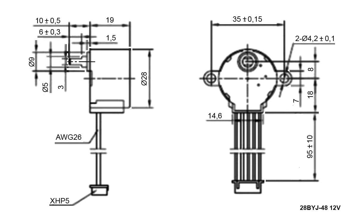 Миниатюра: Схема 28BYJ-48 12V