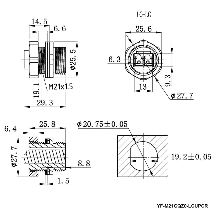 Миниатюра: Схема YF-M21GQZ0-LCUPCR