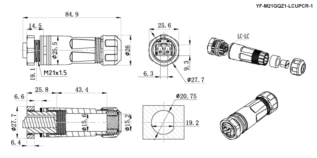 Миниатюра: Схема YF-M21GQZ1-LCUPCR-1