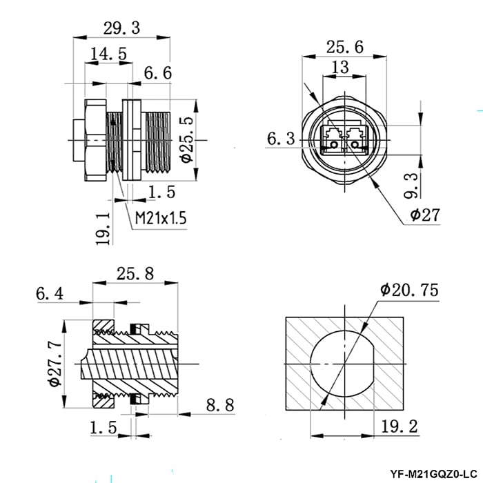 Миниатюра: Схема YF-M21GQZ0-LCAPCR