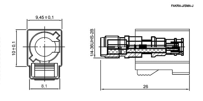 Миниатюра: Схема FAKRA TYPE D-J/SMA-J