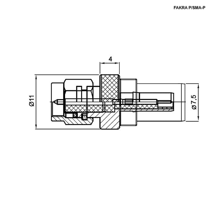 Миниатюра: Схема FAKRA TYPE C-P/SMA-P