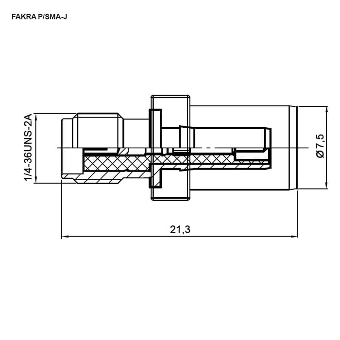 Миниатюра: Схема FAKRA TYPE C-P/SMA-J