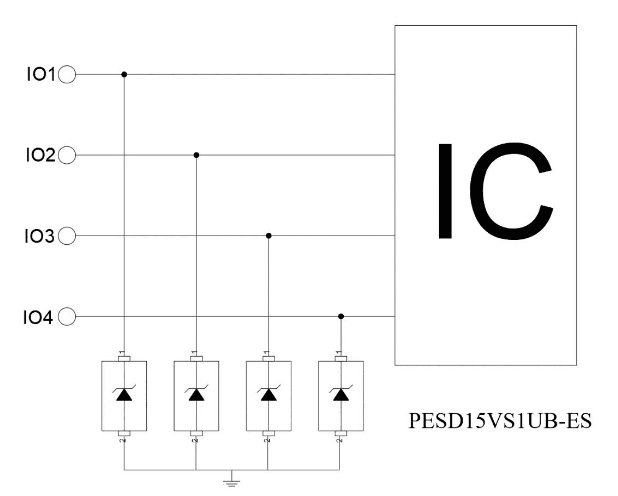 Миниатюра: Схема PESD15VS1UB 2