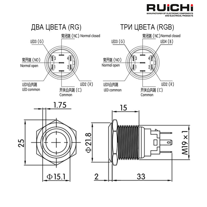 Миниатюра: Схема GQ19B-10E/RG/N off-(on)