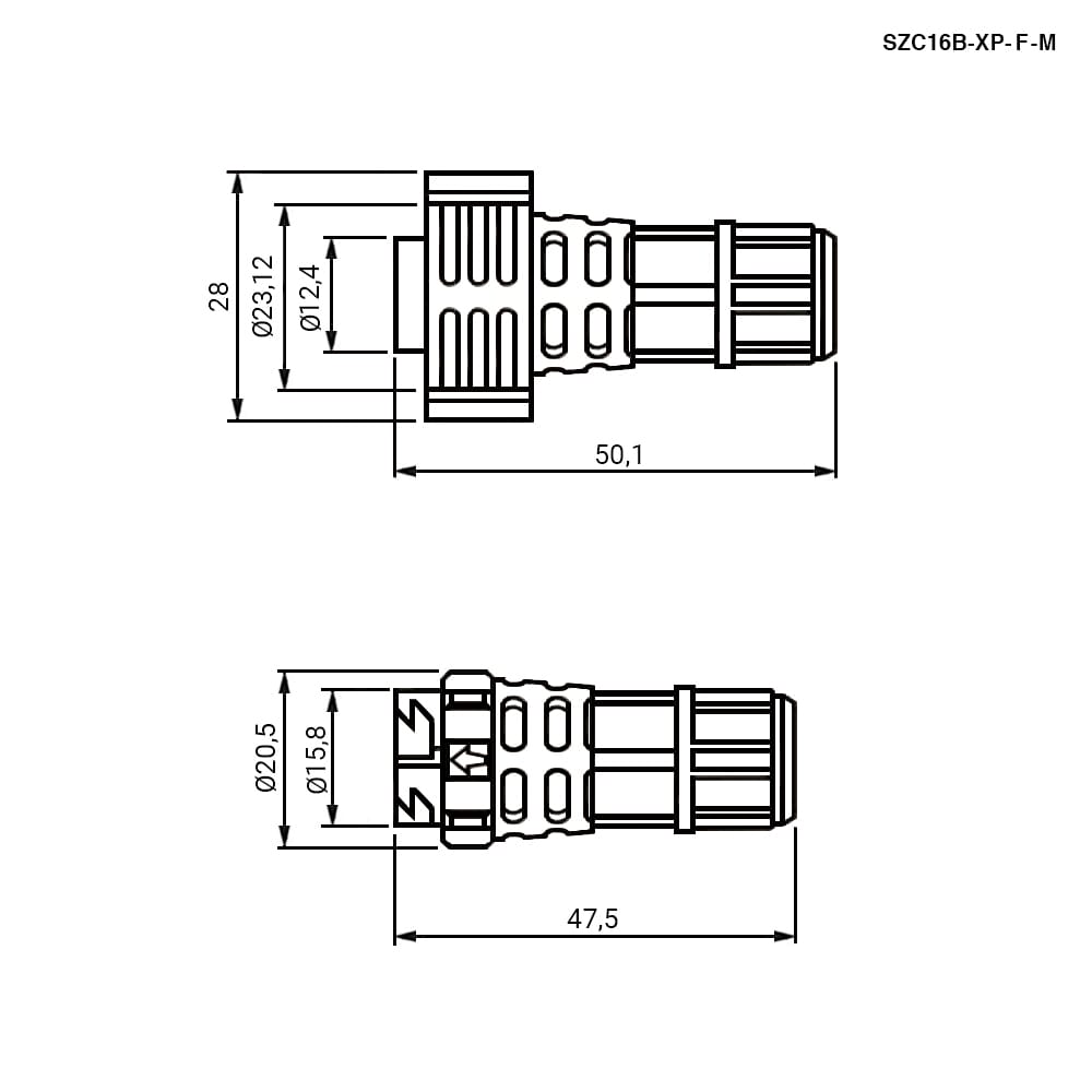 Миниатюра: Схема SZC16B-5P-F-M