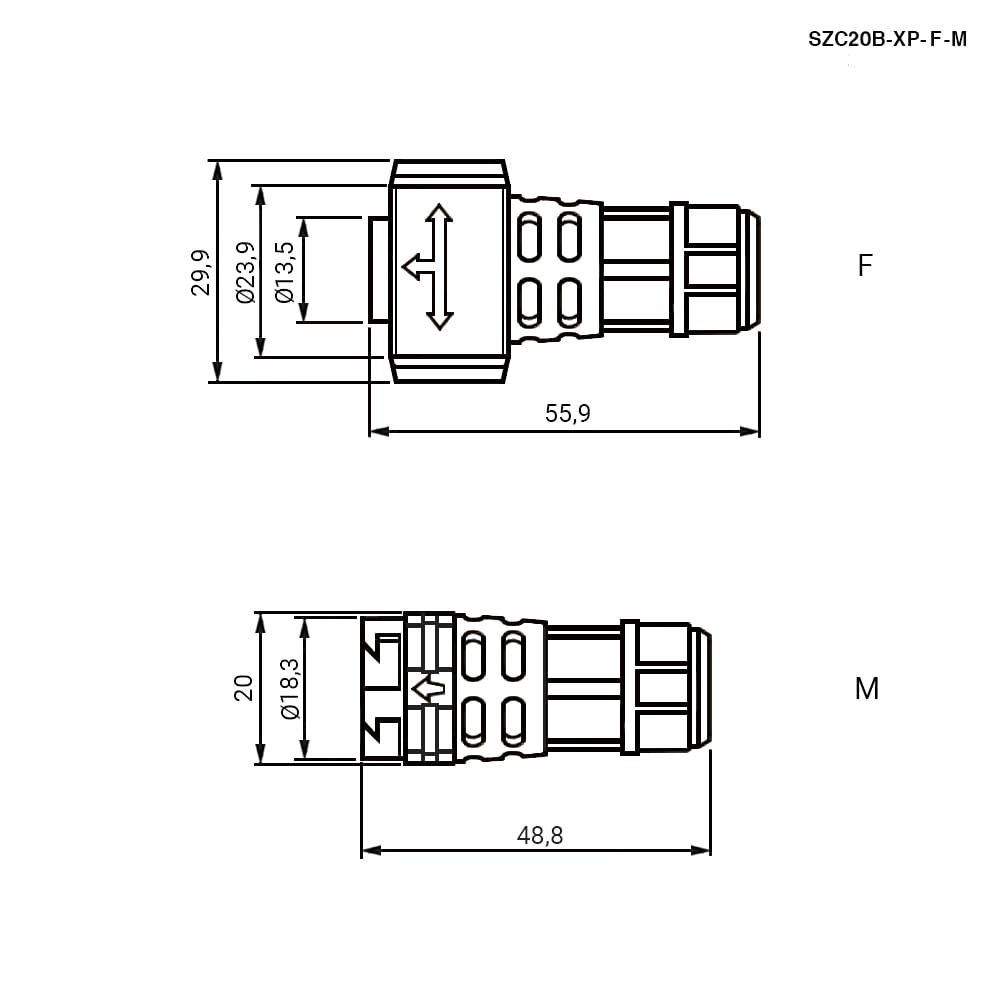 Миниатюра: Схема SZC20B-2P-F-M