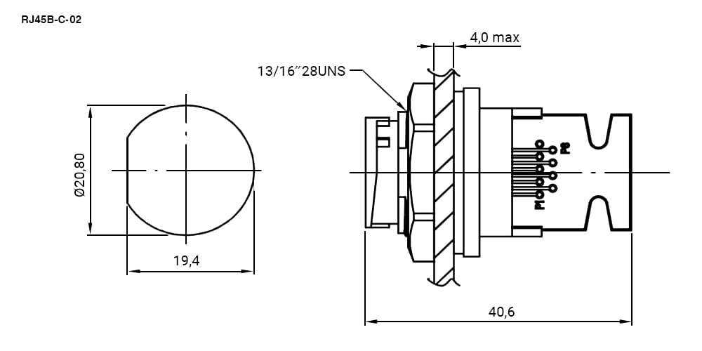 Миниатюра: Схема RJ45B-C-02