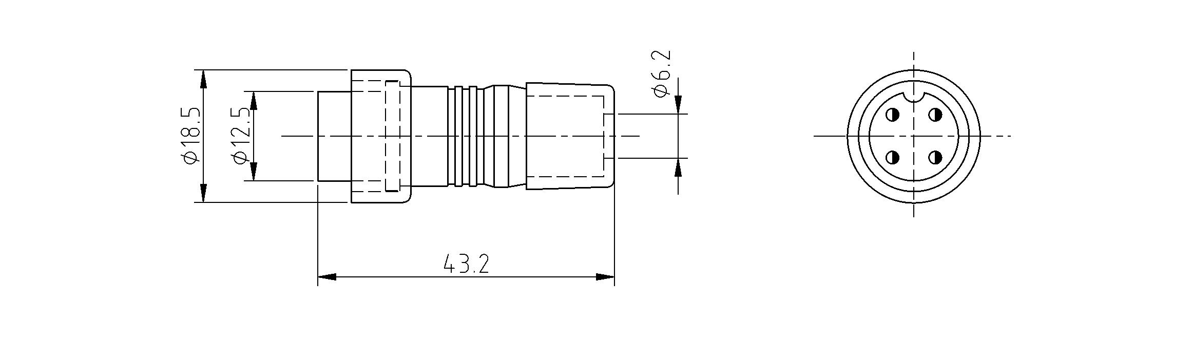 Миниатюра: Схема GX16-P-4A