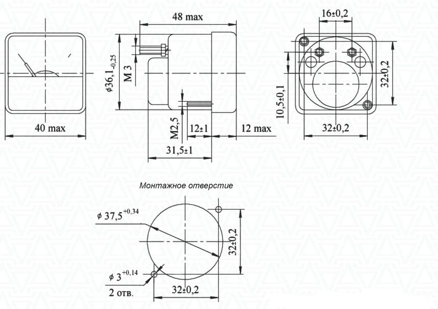 Миниатюра: Схема М42303 75-0-75В