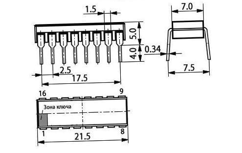 Миниатюра: Схема КР1021УР1