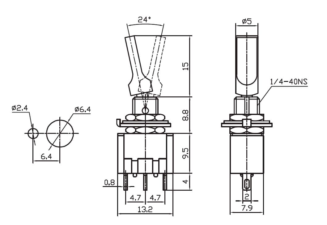 Миниатюра: Схема MTS-103-E1 on-off-on (кр.кол.)
