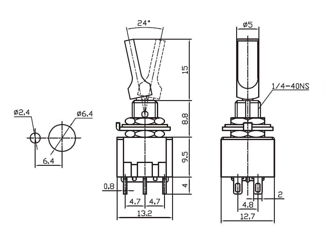 Миниатюра: Схема MTS-203-E1 on-off-on (кр.колп)