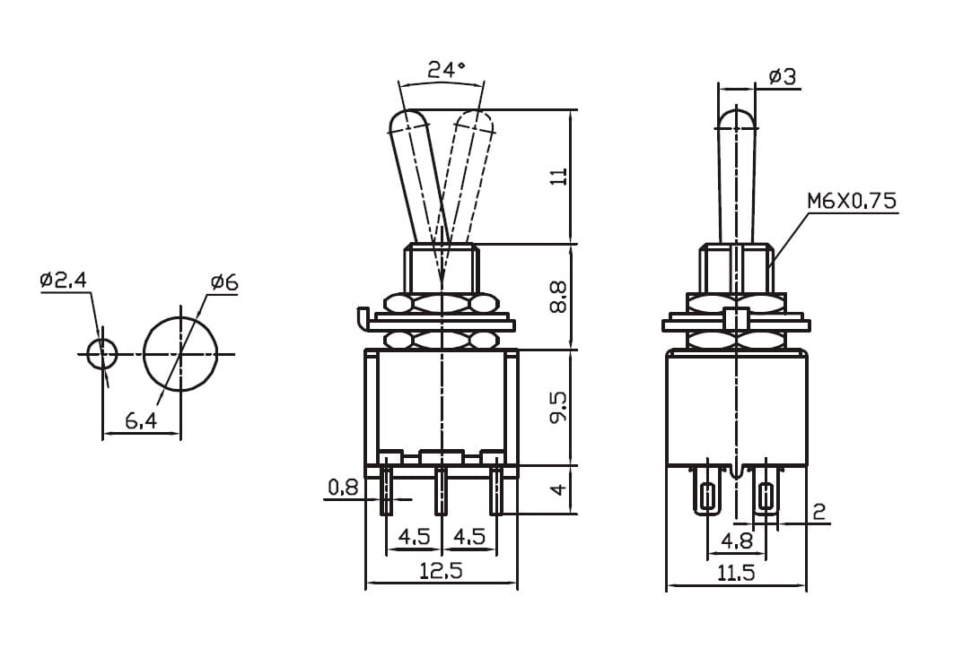 Миниатюра: Схема STM-202 on-on (PST-22A)