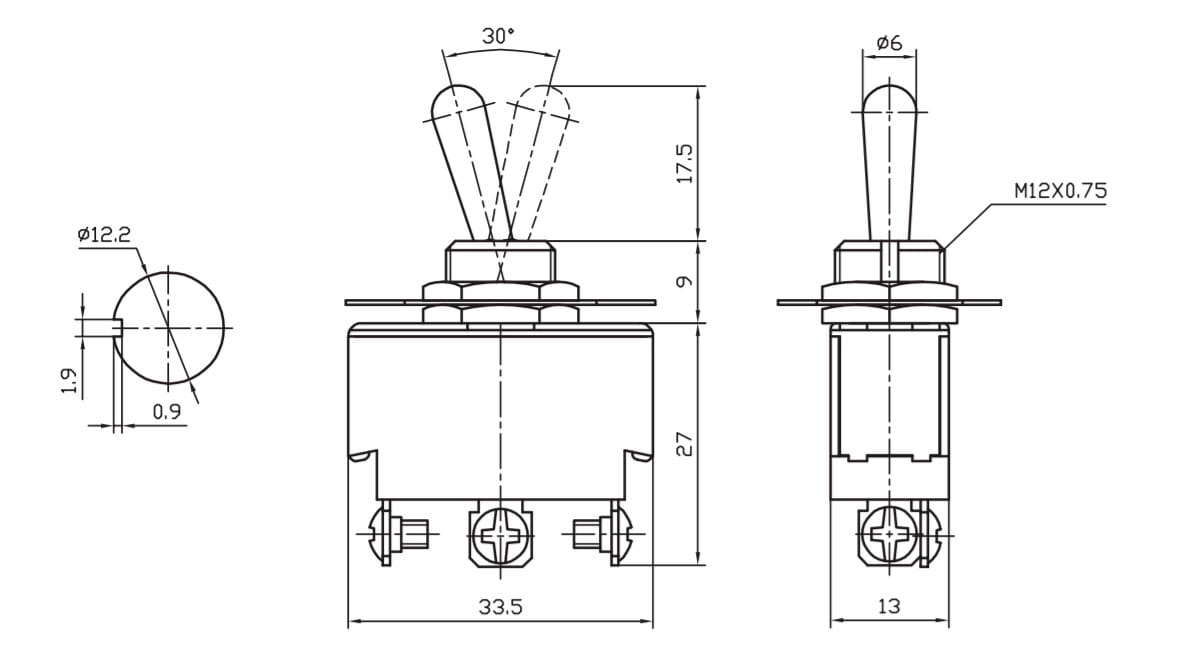 Миниатюра: Схема KN3(B)-103(A) on-off-on