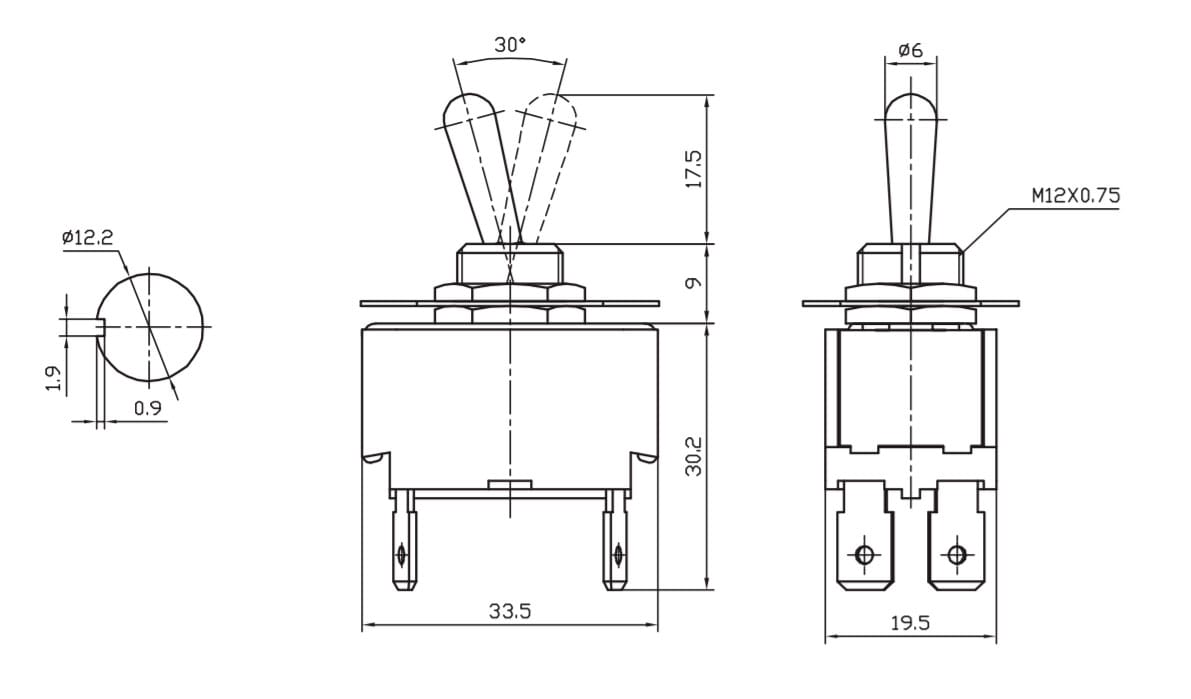 Миниатюра: Схема KN3(B)-201P(A) on-off