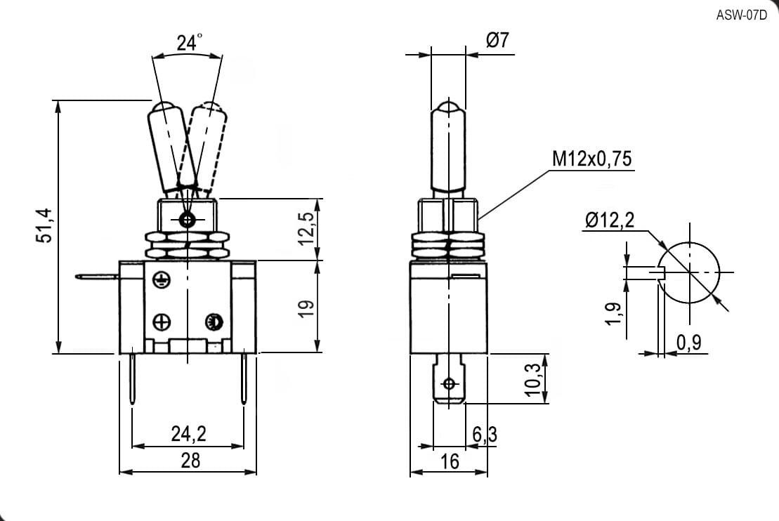 Миниатюра: Схема SAC-01 RED ASW-07D R-LED 1