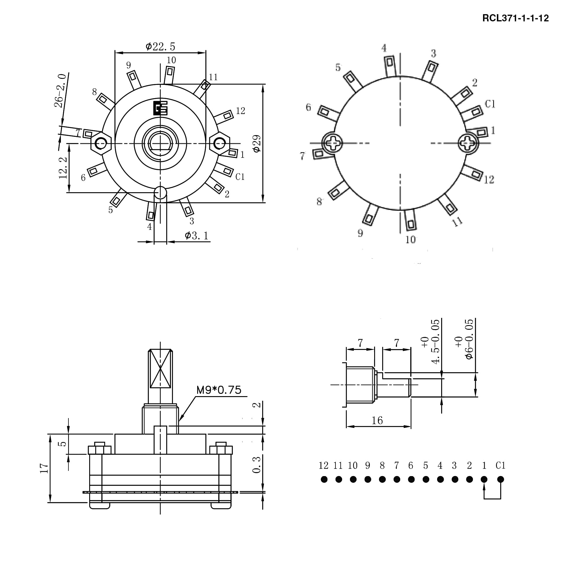 Миниатюра: Схема RCL371-1-1-12