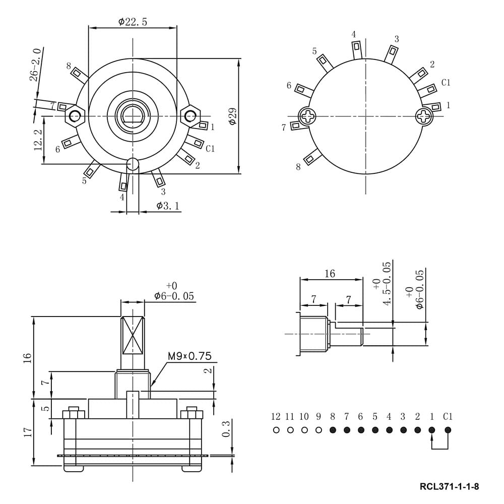 Миниатюра: Схема RCL371-1-1-8