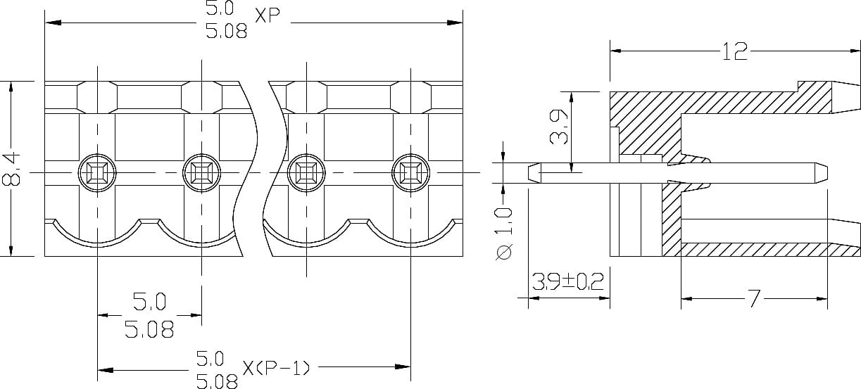 Миниатюра: Схема XY2500V-A-08P (2EDGV-08P) 5mm