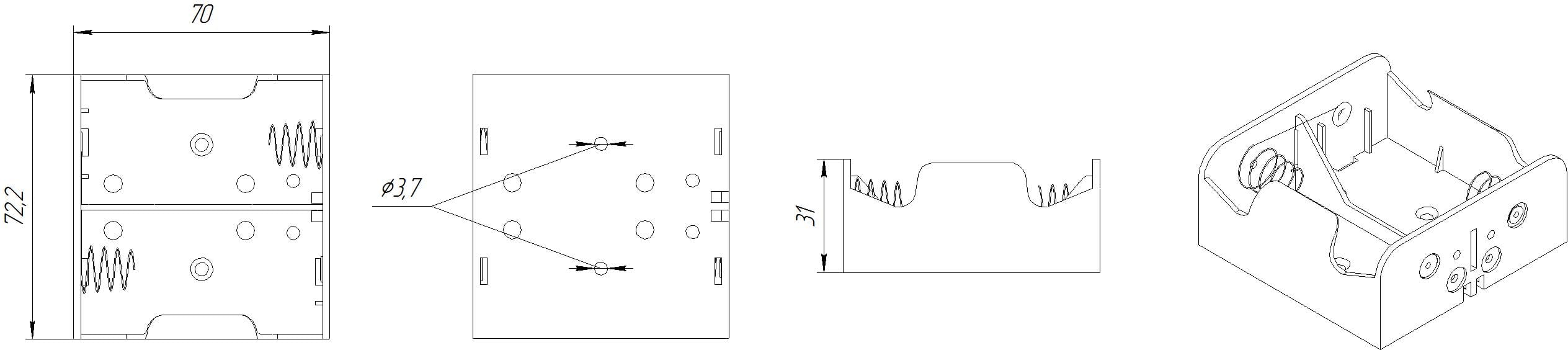 Миниатюра: Схема BH121 D 2x1 (BH610)