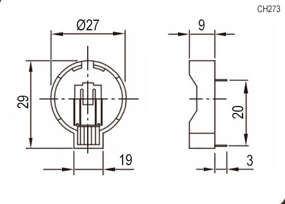 Миниатюра: Схема CH273 одна батарея CR2450