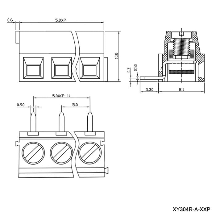 Миниатюра: Схема XY304R-A-03P 5mm лифт