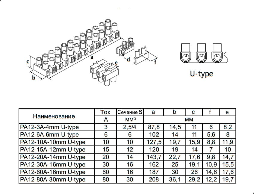 Миниатюра: Схема PA12-15A-12mm U-Type