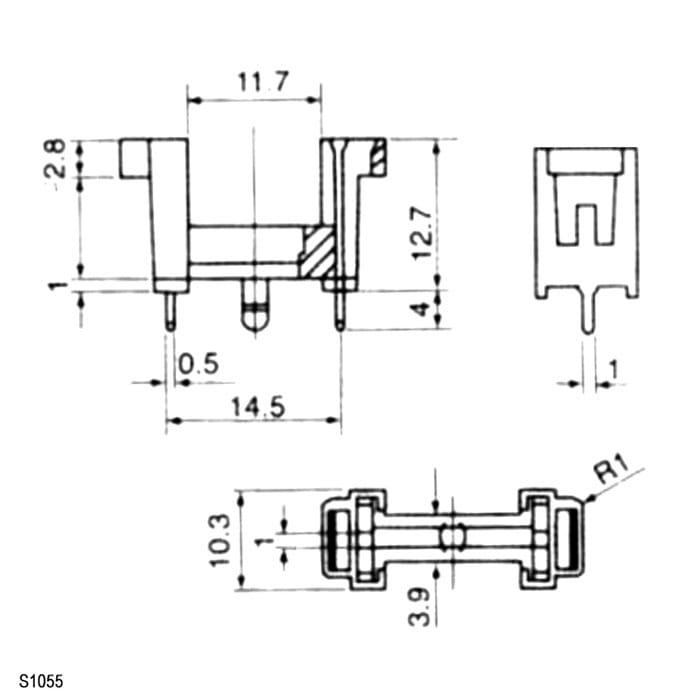 Миниатюра: Схема S1055 (5x20 6a 250v)