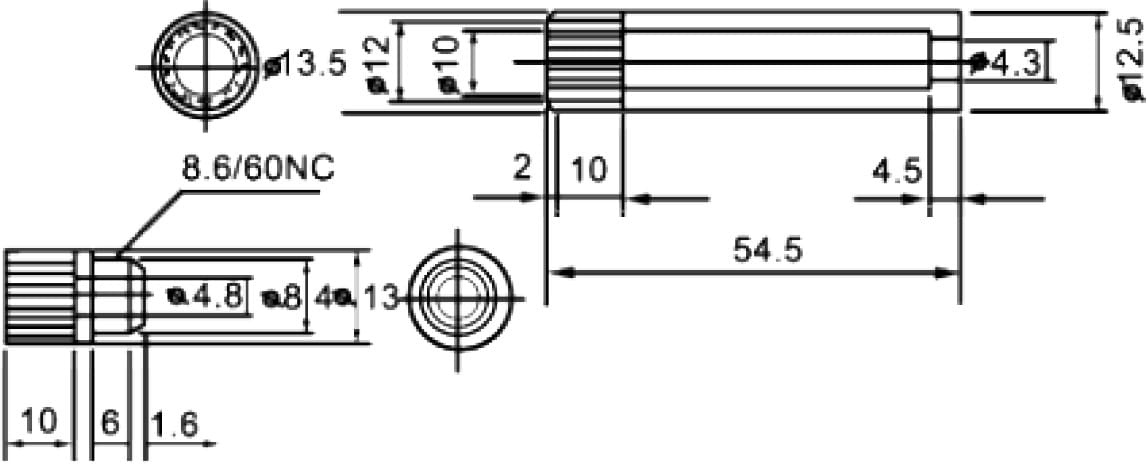Миниатюра: Схема S1062 (6.35x31.8 10a 250v)