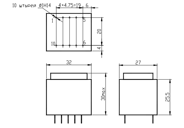 Миниатюра: Схема ТПК-2 (ТПГ-2) 2x24V (аналог)