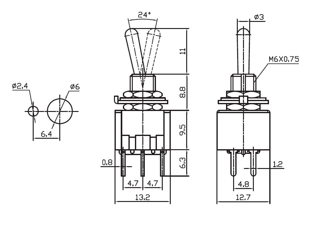 Миниатюра: Схема MTS-203-A2 on-off-on