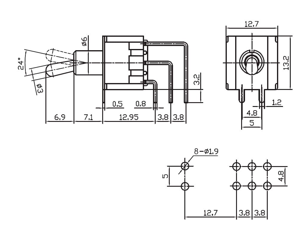Миниатюра: Схема MTS-203-C4 on-off-on