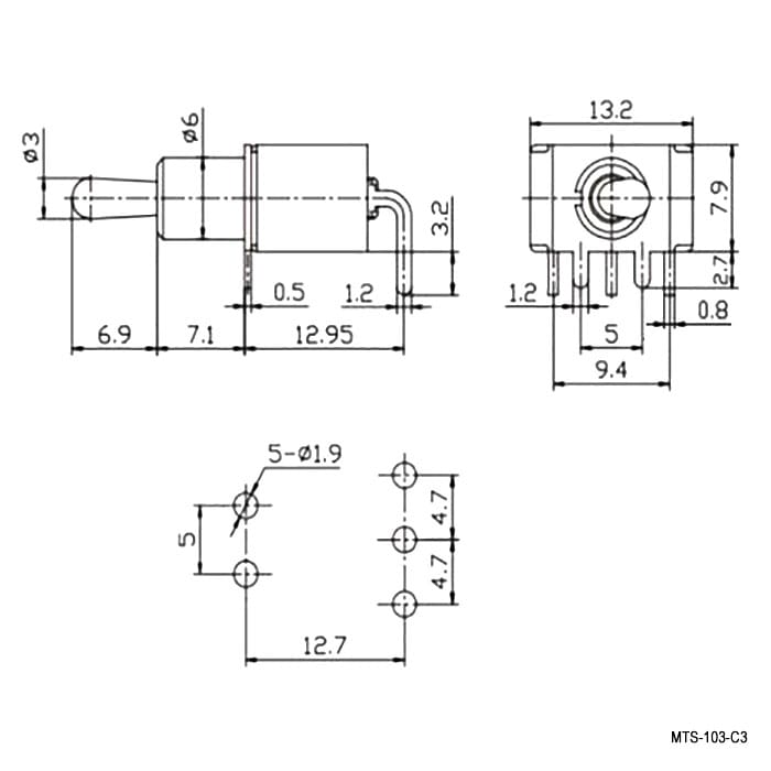 Миниатюра: Схема MTS-103-C3 on-off-on