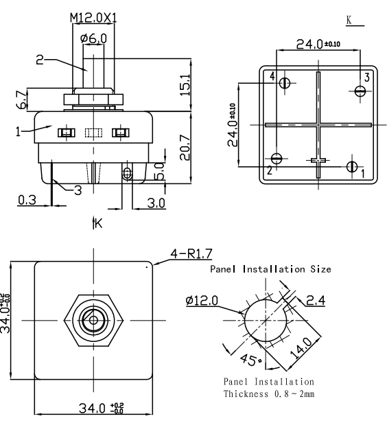Миниатюра: Схема RT-18-4P On-Off 1/2A