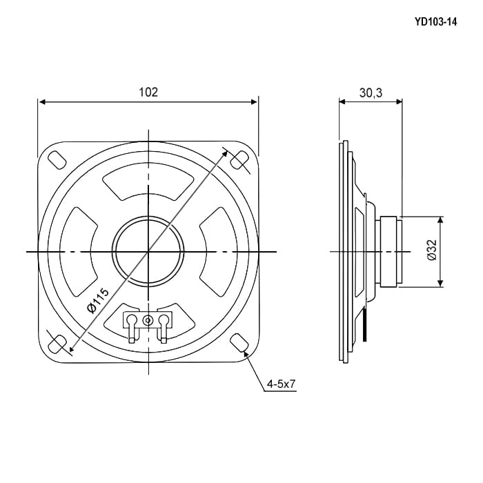 Миниатюра: Схема YD103-14 2W 4ohm