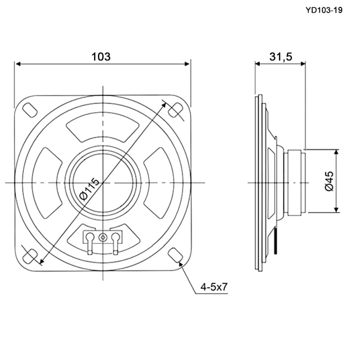Миниатюра: Схема YD103-19 4W 8ohm