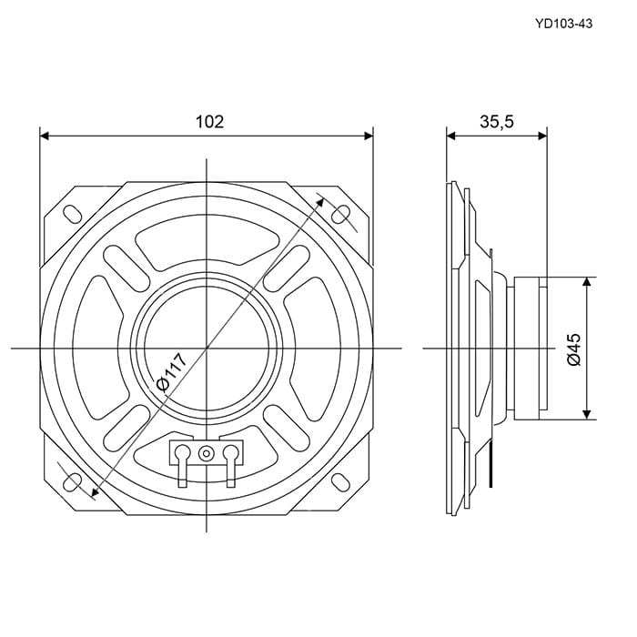 Миниатюра: Схема YD103-43 6W 4ohm