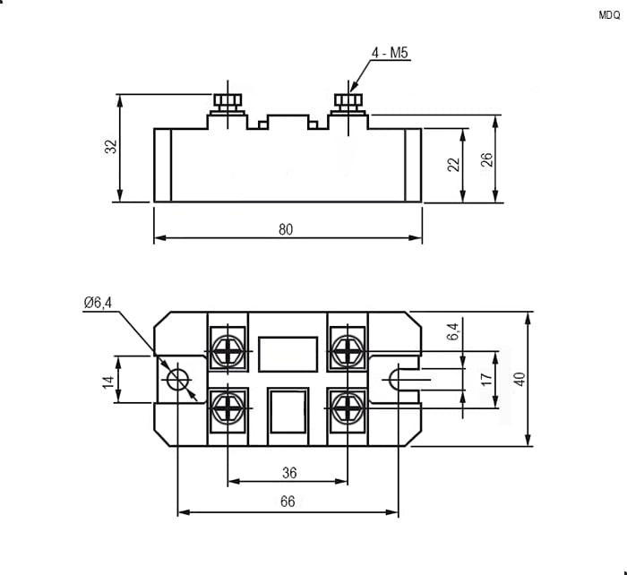 Миниатюра: Схема MDQ75-1800V