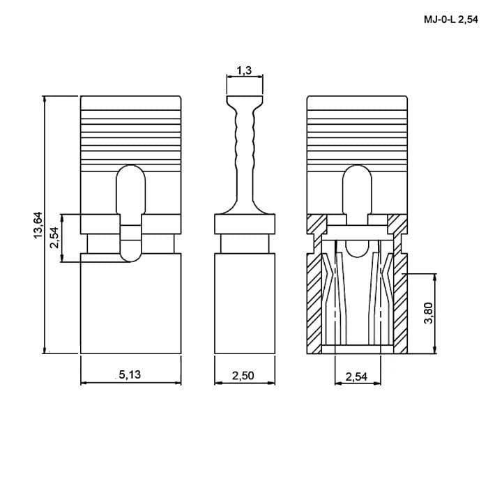 Миниатюра: Схема MJ-0-L 2.54 mm
