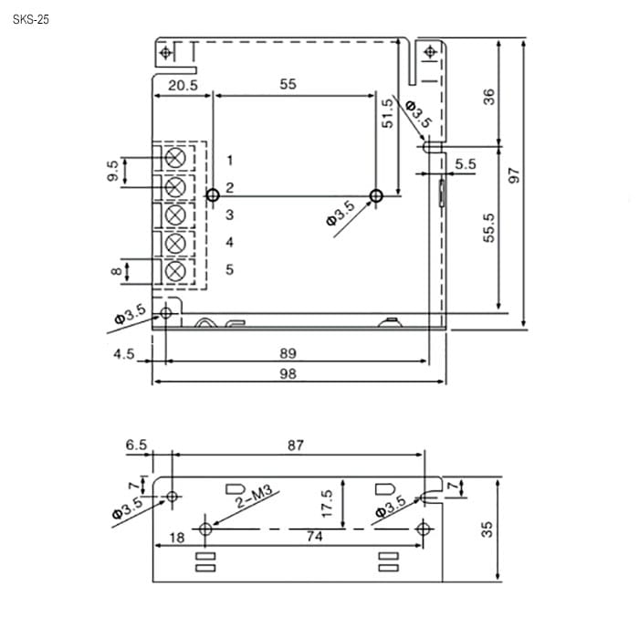 Миниатюра: Схема SKS-25 DC/12V
