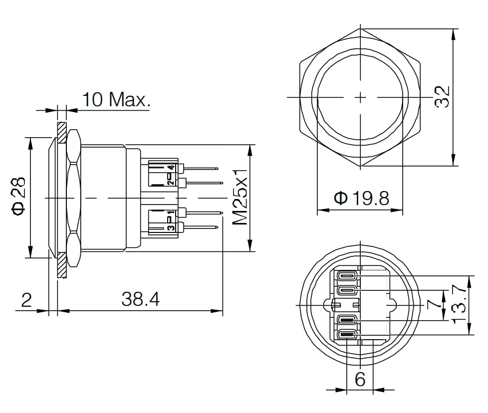 Миниатюра: Схема GQ25-11/N on-(off)+off-(on) 2