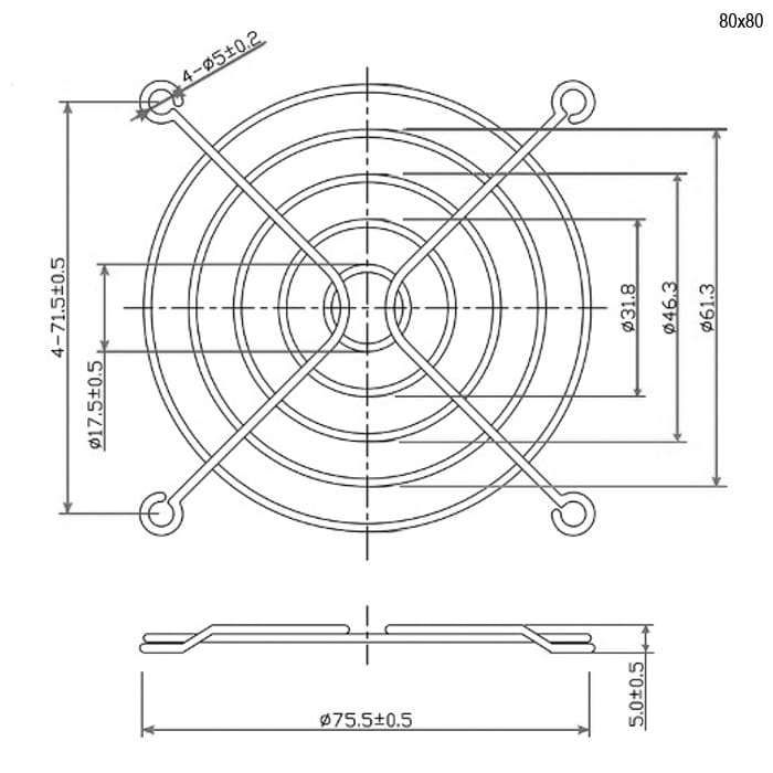 Миниатюра: Схема Решетка 80x80mm