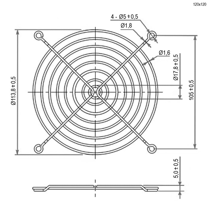 Миниатюра: Схема Решетка 120x120mm
