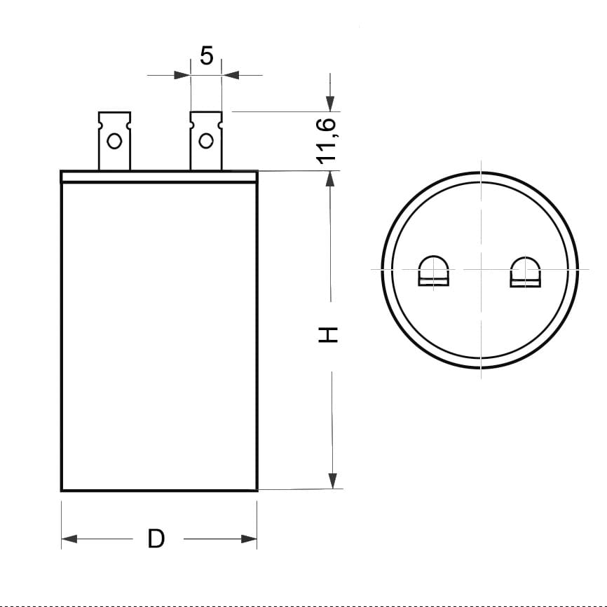 Миниатюра: Схема CD60 500uF 300V